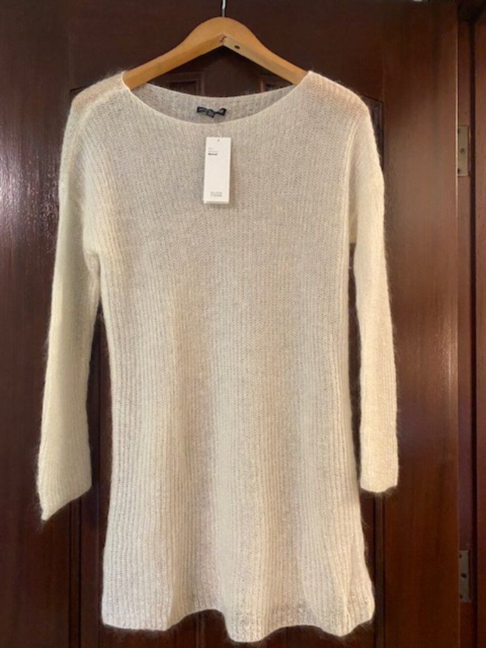 NWT Eileen Fisher White Mohair Bateau Tunic XXS